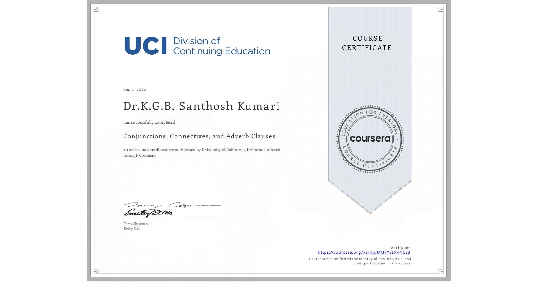 Coursera Certificate 7